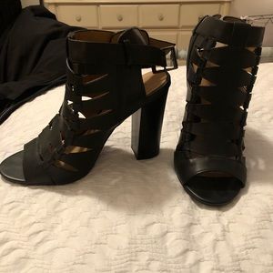 Black Strap Heels